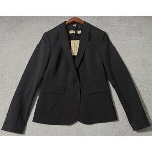 Burberry London Women's Black 1 Button Blazer Size 8 US New with Tags 3950679